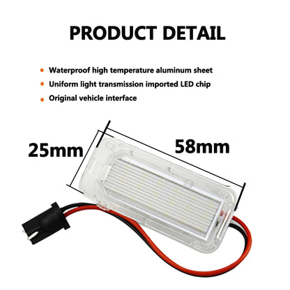 12V Car License Plate Lights For Ford Focus MK2 MK3 Fiesta Mondeo MK4 C Max MK1 Kuga Galaxy T10 LED