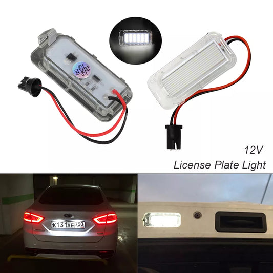 12V Car License Plate Lights For Ford Focus MK2 MK3 Fiesta Mondeo MK4 C Max MK1 Kuga Galaxy T10 LED