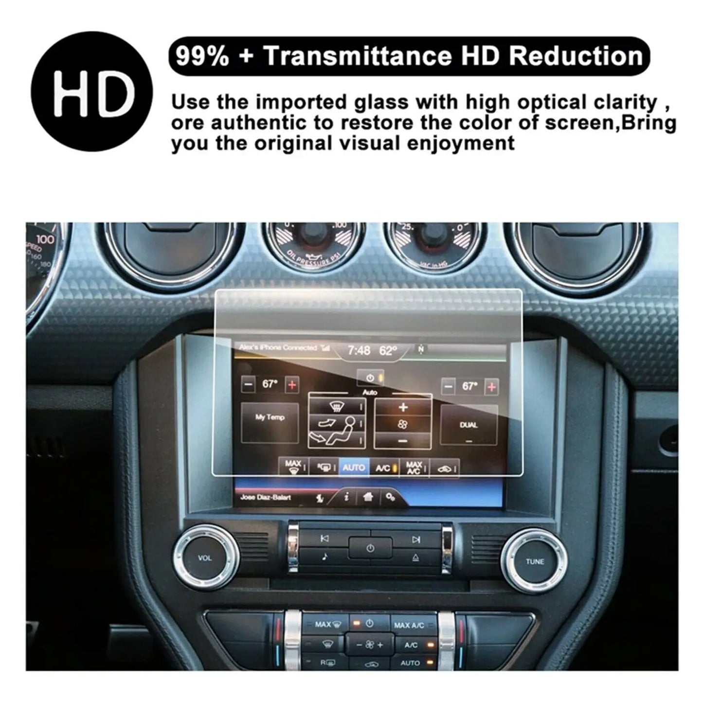 Car Touchscreen Protector Tempered Glass Film 8inch For Ford Mustang 2021 Car radio GPS Navigation Interior accessories