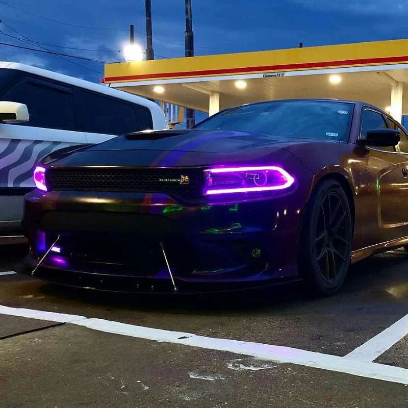 Icedriver for Dodge Charger DRL RGB multicolor LED boards 2015-19 Red RGBW Demon Eye lighting bulbs