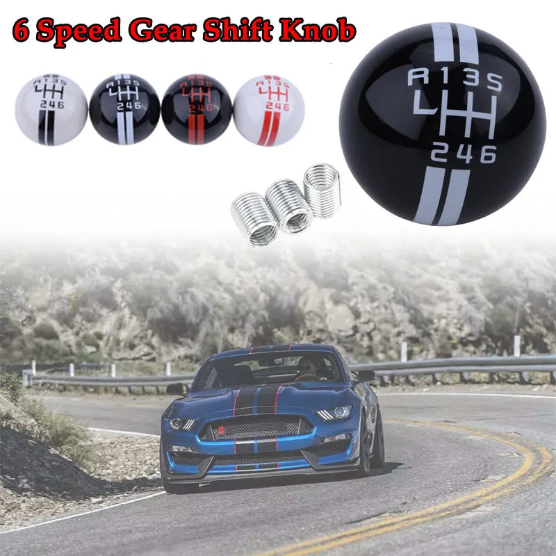 Universal Manual 6 Speed Gear Shift Knob R1 Classics Design Shifter Lever Sports Style Fit For Ford Mustang HONDA TOYOTA RHD