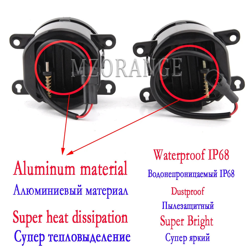 Fog Lights for Ford Focus MK7 MK2 MK3 Fusion Transit Fiesta Tourneo Ranger Explorer LED Foglights