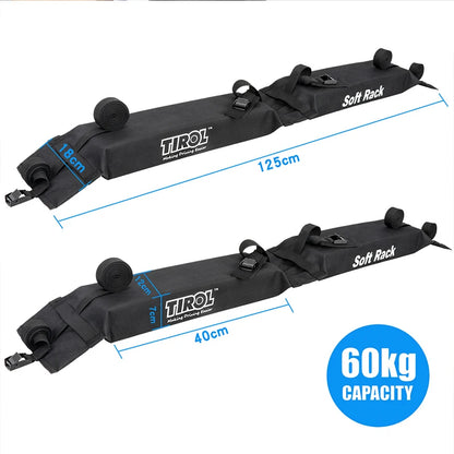 Car Soft Roof Rack Auto Outdoor Rooftop Luggage Carry 60kg Luggage For SUV Van ATV RV Camper Jeep Etc 600D Oxford PVC Roof Rack