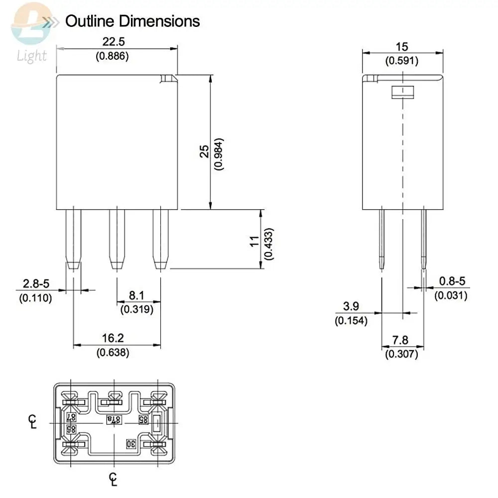 303-1AH-C-R1 Automotive Purpose Relays SPNO 20A 12VDC for Polaris RZR Slingshot Ranger Sportsman Cooling Fan Relay