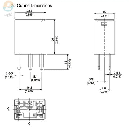 303-1AH-C-R1 Automotive Purpose Relays SPNO 20A 12VDC for Polaris RZR Slingshot Ranger Sportsman Cooling Fan Relay