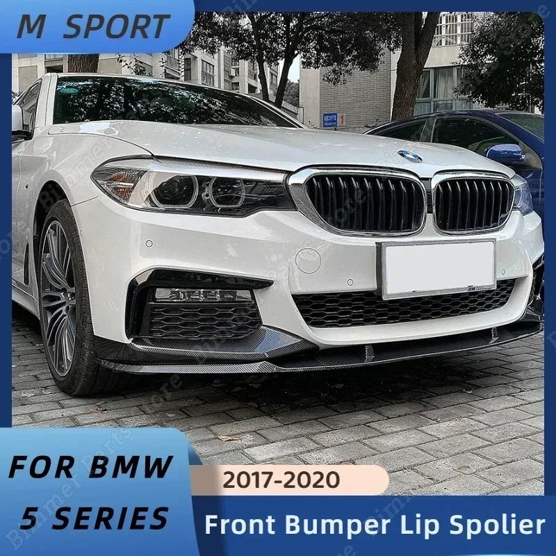 For BMW G30 G31 M-Performance Front Bumper Lip Splitter Spolier Diverter Diffuser Removable Retrofit Body Kit M Sport 2017-2020