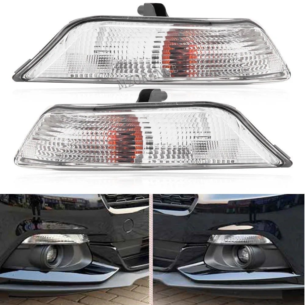 Car Front Bumper Corner Turn Signal Lights For Ford Mustang 2015 2016 2017 Headlights Indicator Lamp With Bulbs Car Accessories