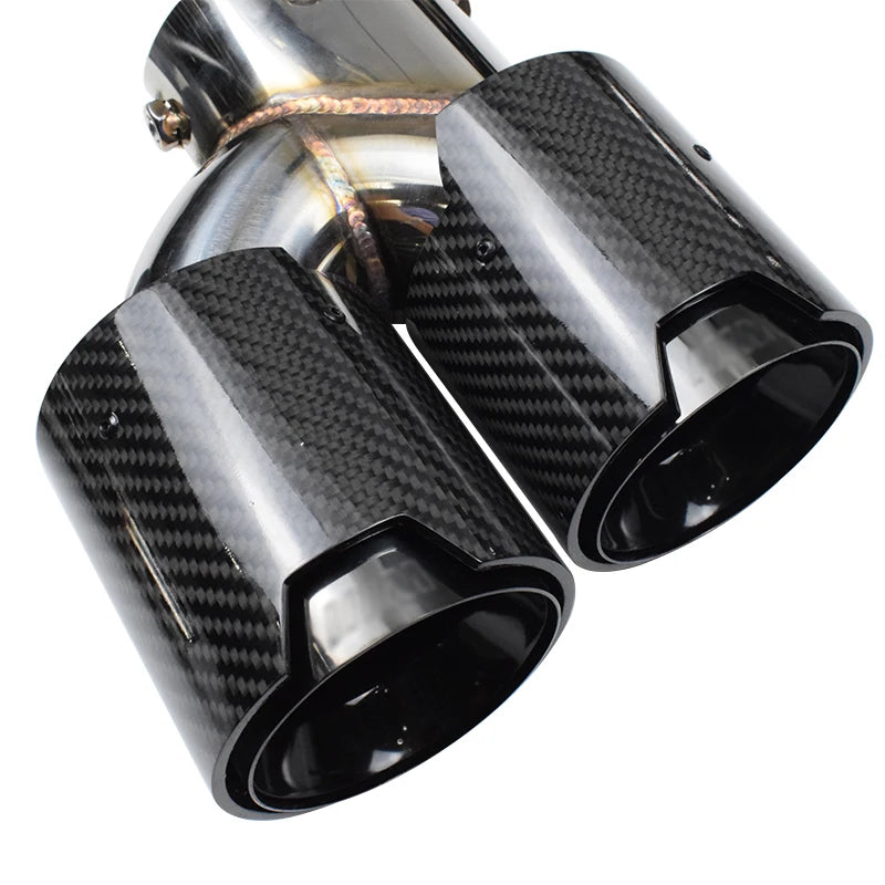 For BMW 2021 2022 2023 G23 M440i G20 G21 M340i G42 M240i Black 4 Outlet Carbon Fiber Exhaust Tip