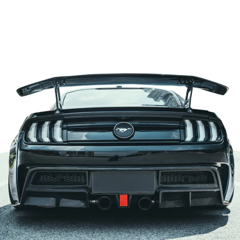 Body Kit for Ford Mustang 2018 Wide Flare Carbon Fiber Front Lip Rear Diffuser Side Skirts Engine Hood Bonnet Wing/trunk Spoiler