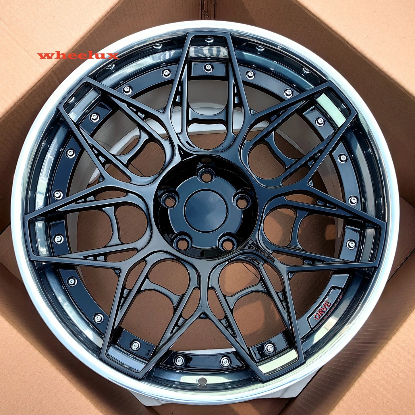 Custom Matte Black Forged 2piece Aluminum Alloy Car Rim 19 20 21 inch 5x120 Wheels For  Corvette C8 C7 ZR1 Z06 C6 C5 rims