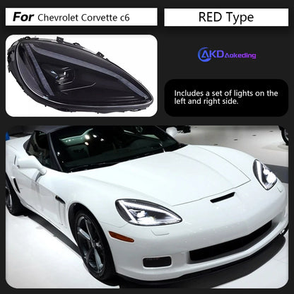 Car Lights for Chevrolet Corvette ZR1 LED Headlight 2005-2015 C6 Head Lamp Drl Projector Lens Automotive Accessories