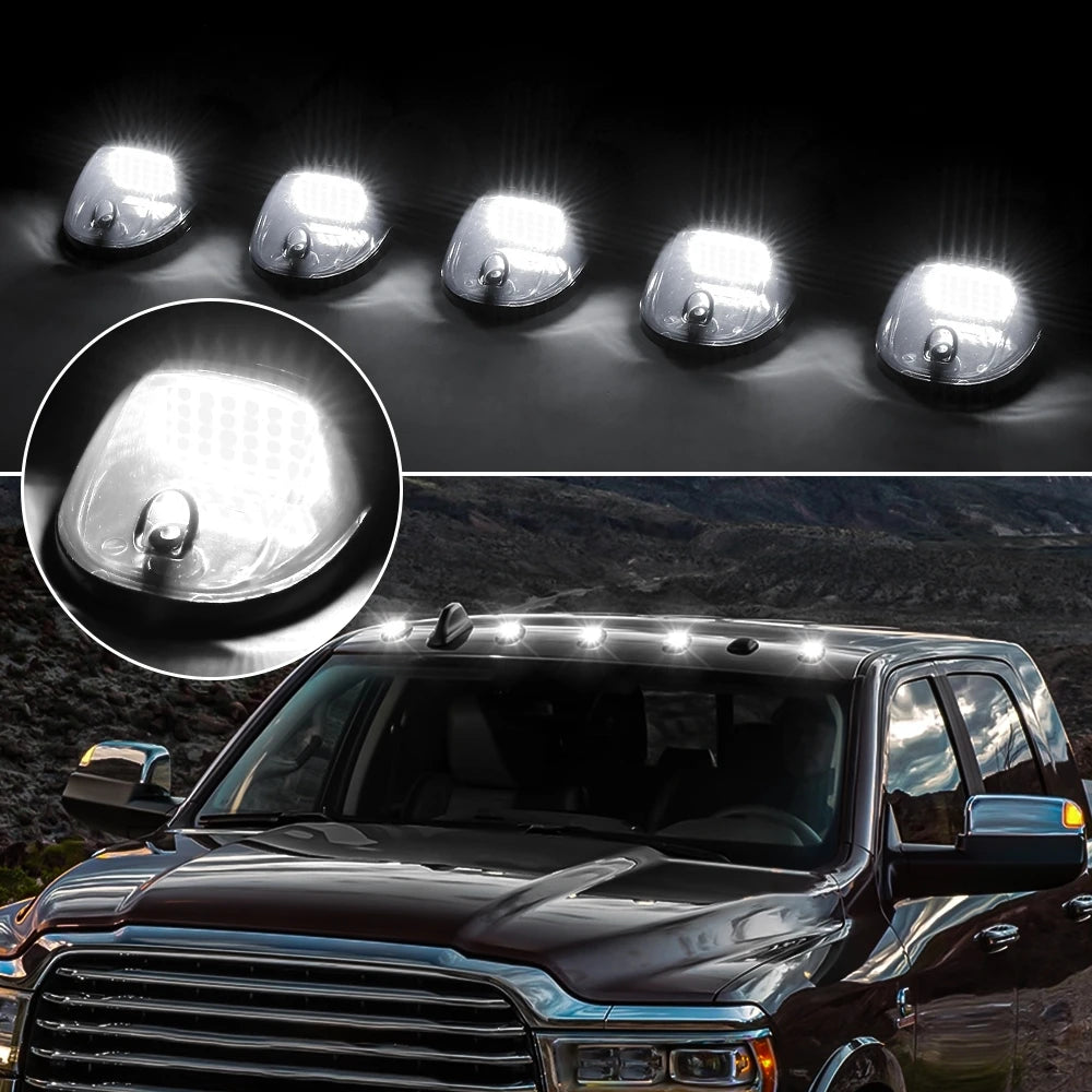 Universal 5pcs White Yellow LED Cab Marker Light Lamp for Dodge Ram Pickup Trucks Car SUV Off Road