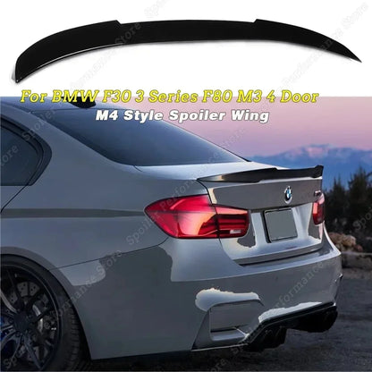 For BMW Car Rear Trunk Spoiler Wing Boot Lip F30 3 Series 4-Door Sedan 2012-2018 & F80 M3 Sedan 2014-2019 M4 Style Car Styling