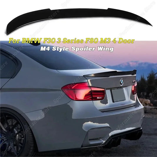 For BMW Car Rear Trunk Spoiler Wing Boot Lip F30 3 Series 4-Door Sedan 2012-2018 & F80 M3 Sedan 2014-2019 M4 Style Car Styling