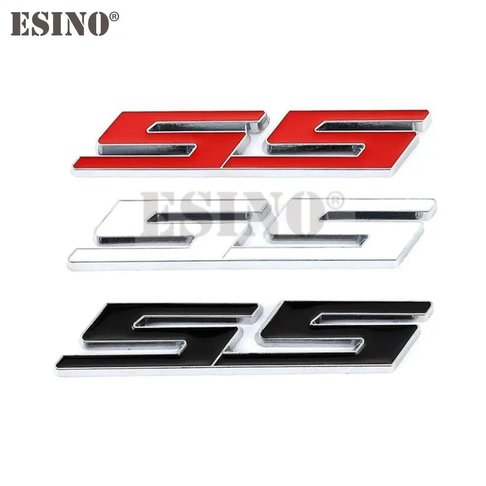 New Car Styling 3D Metal Chrome Zinc Alloy Emblem Car Body SS Front Grill Badge Sticker Decal for Chevrolet SS Camaro SS