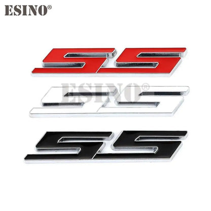 New Car Styling 3D Metal Chrome Zinc Alloy Emblem Car Body SS Front Grill Badge Sticker Decal for Chevrolet SS Camaro SS