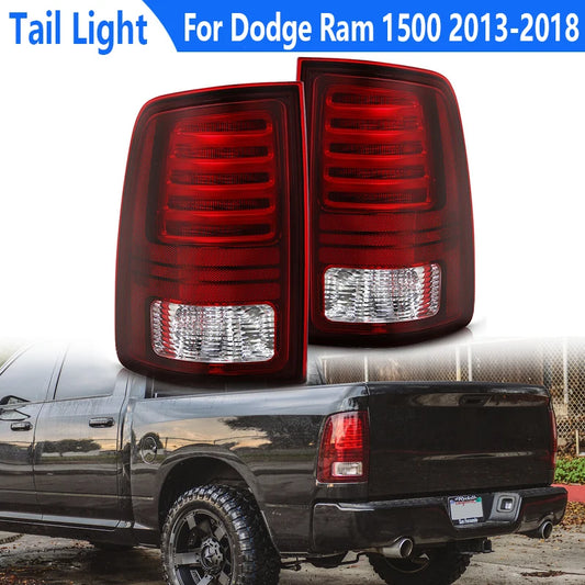 Dodge Ram 1500 2013-18 Rear LED Tail Light Turn Signal Stop Brake Reverse Tail Light Assembly