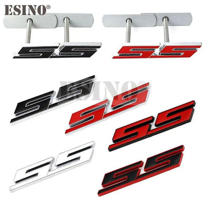 New Car Styling 3D Metal Chrome Zinc Alloy Emblem Car Body SS Front Grill Badge Sticker Decal for Chevrolet SS Camaro SS