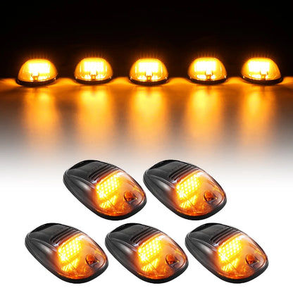 Universal 5pcs White Yellow LED Cab Marker Light Lamp for Dodge Ram Pickup Trucks Car SUV Off Road