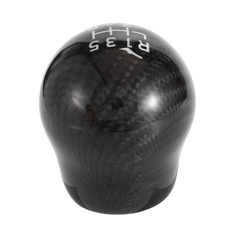 1 PCS 6 Speed Car Racing ST Carbon Fiber Gear Shift Knob Parts Accessories For Ford Focus ST RS Fiesta ST