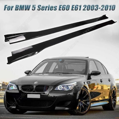 Car Side Skirts Extension Rocker Plate Lip kits for BMW 5 Series E60 E61 525i 530i 530d 535d 540i 550i M5 2003-2010 Accessories