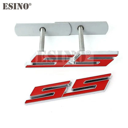 New Car Styling 3D Metal Chrome Zinc Alloy Emblem Car Body SS Front Grill Badge Sticker Decal for Chevrolet SS Camaro SS