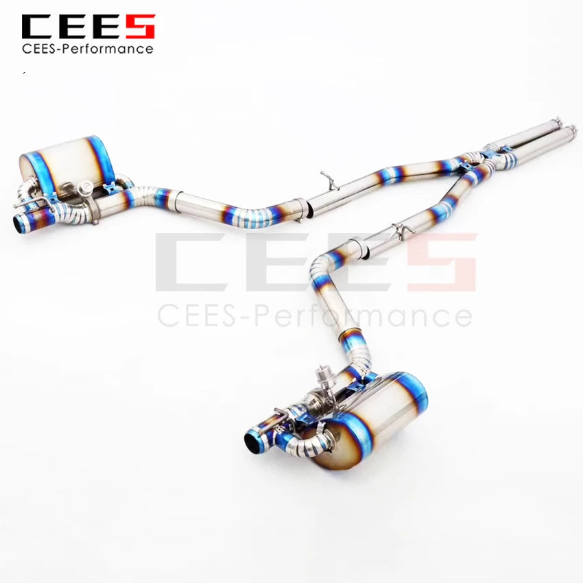 CEES Exhaust System For Dodge Challenger SRT Performance Titanium Alloy Catback Valve Muffler