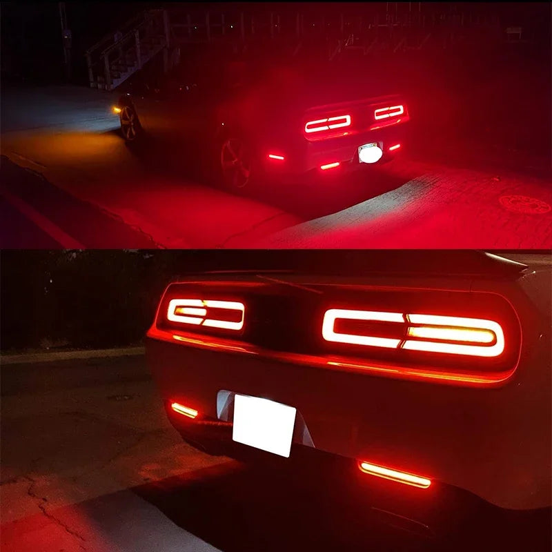 iJDM Car Taillight Rear Bumper Reflector Light Assemblies For 2015-2013 Dodge Challenger Function as Tail or Rear Fog Lights