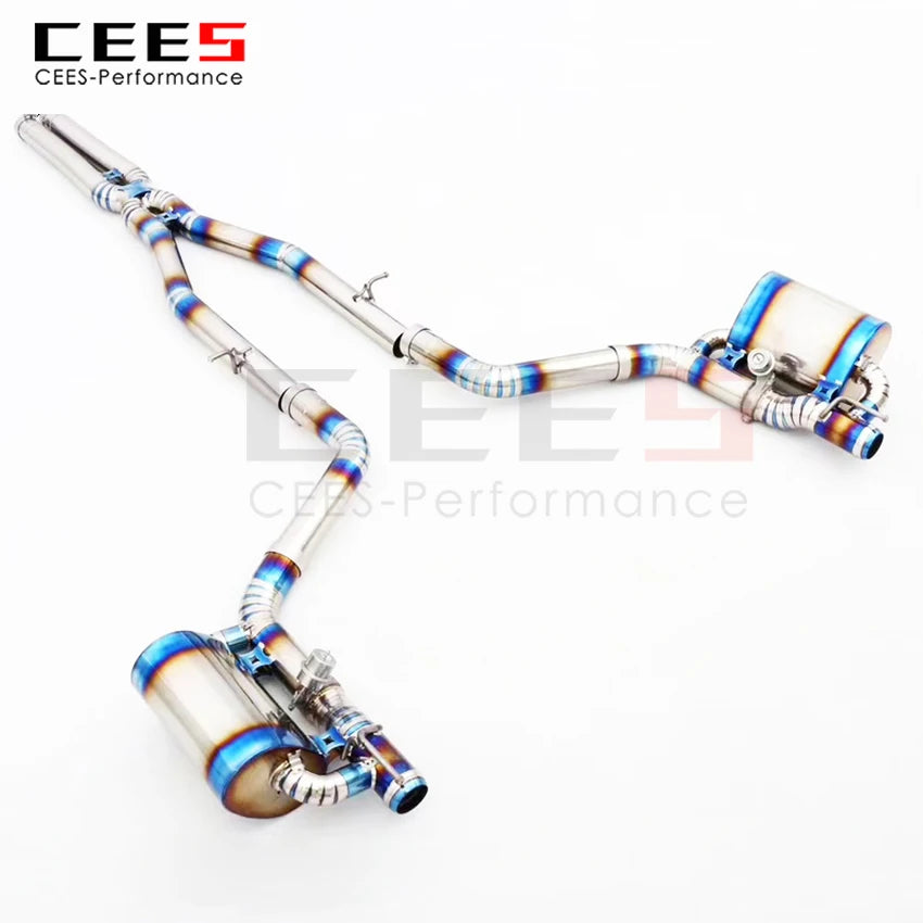 CEES Exhaust System For Dodge Challenger SRT Performance Titanium Alloy Catback Valve Muffler