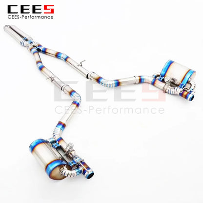 CEES Exhaust System For Dodge Challenger SRT Performance Titanium Alloy Catback Valve Muffler