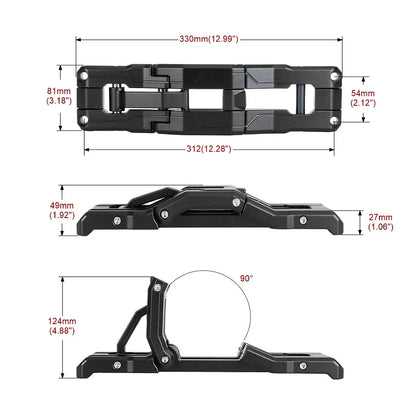 For Jeep Wrangler 2007-2018 JK JKU 2018-2020 JL JLU Door Hinge Step Aluminum Folding Foot Pedal Compatible