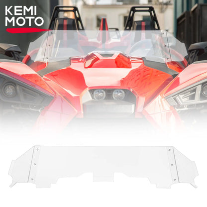 KEMIMOTO Front PC Half Windshield Compatible with Polaris Slingshot SL SLR S R GT LE Signature 2015-2023 #2882154 Wind Deflector