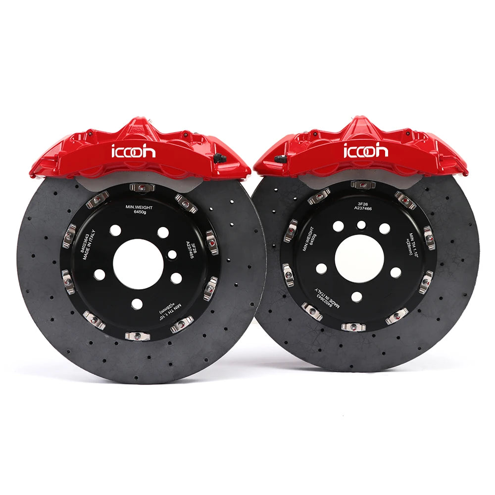 ICOOH RACING High Performance 6 Pot Brake Kit Carbon Ceramic Disc Racing Brakes For Dodge