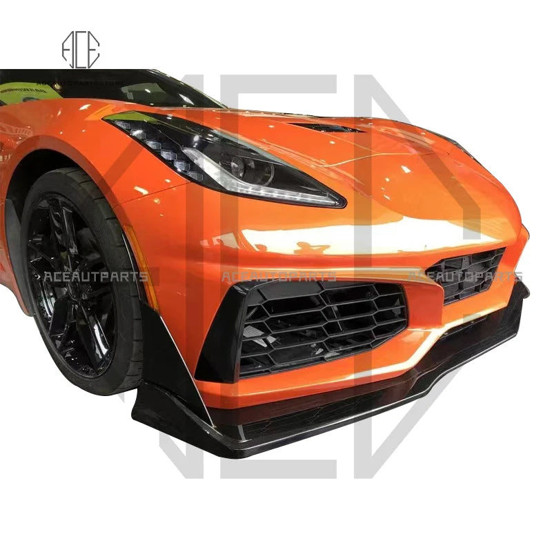 C7 ZR1 Style For Chevrolet Corvette Body Kit Front Bumper Front Lip Retrofit PP Plastic