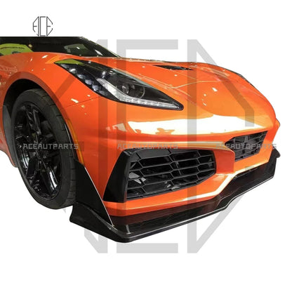 C7 ZR1 Style For Chevrolet Corvette Body Kit Front Bumper Front Lip Retrofit PP Plastic