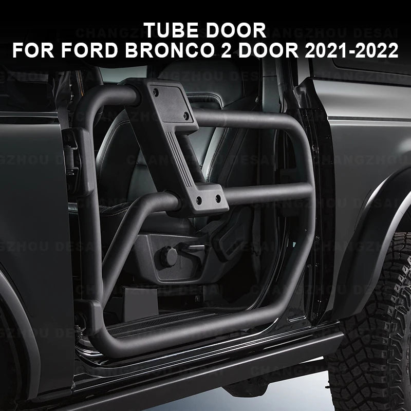 Car extior accessories body parts modifiable Black Front Rear Trail Doors Tube Door for Ford Bronco 2 door 2021 2022 2023