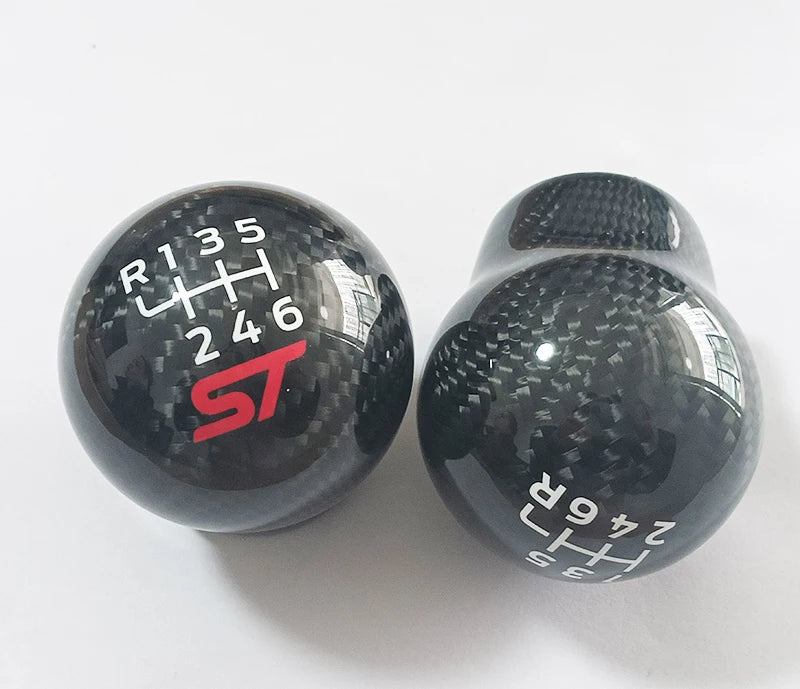 Car Manual Transmission 6 Speed Racing Carbon Fiber Gear Shift Knob For Ford Focus Fiesta RS ST