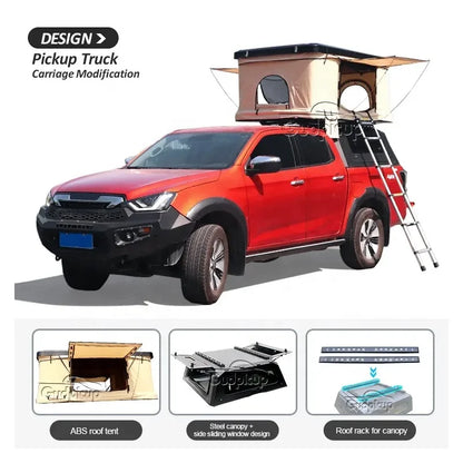 pickup steel hardtop topper camper kitchen slide extraction canopy for GMC colorado Sierra 1500