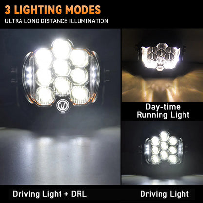 5/7/8 In LED Work Light Amber White Led Fog Driving Combo Lights Bar for Jeep Wrangler ATV UTV SUV Offroad 4x4 Pickup Ford Truck