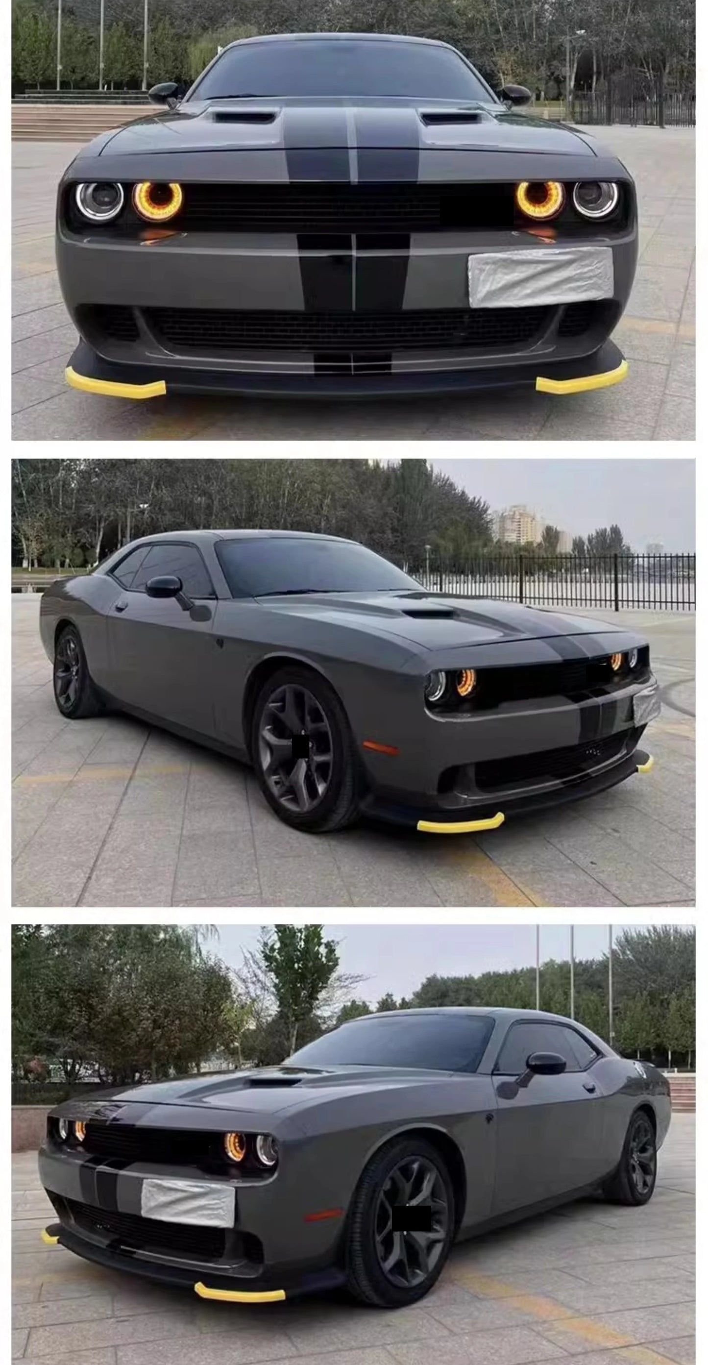 Hood Front Rear Bumper Wheel Eyebrow for Dodge Challenger 13-23 Louver Convert Demon Wide Body Kit