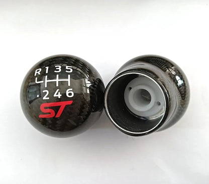 Car Manual Transmission 6 Speed Racing Carbon Fiber Gear Shift Knob For Ford Focus Fiesta RS ST