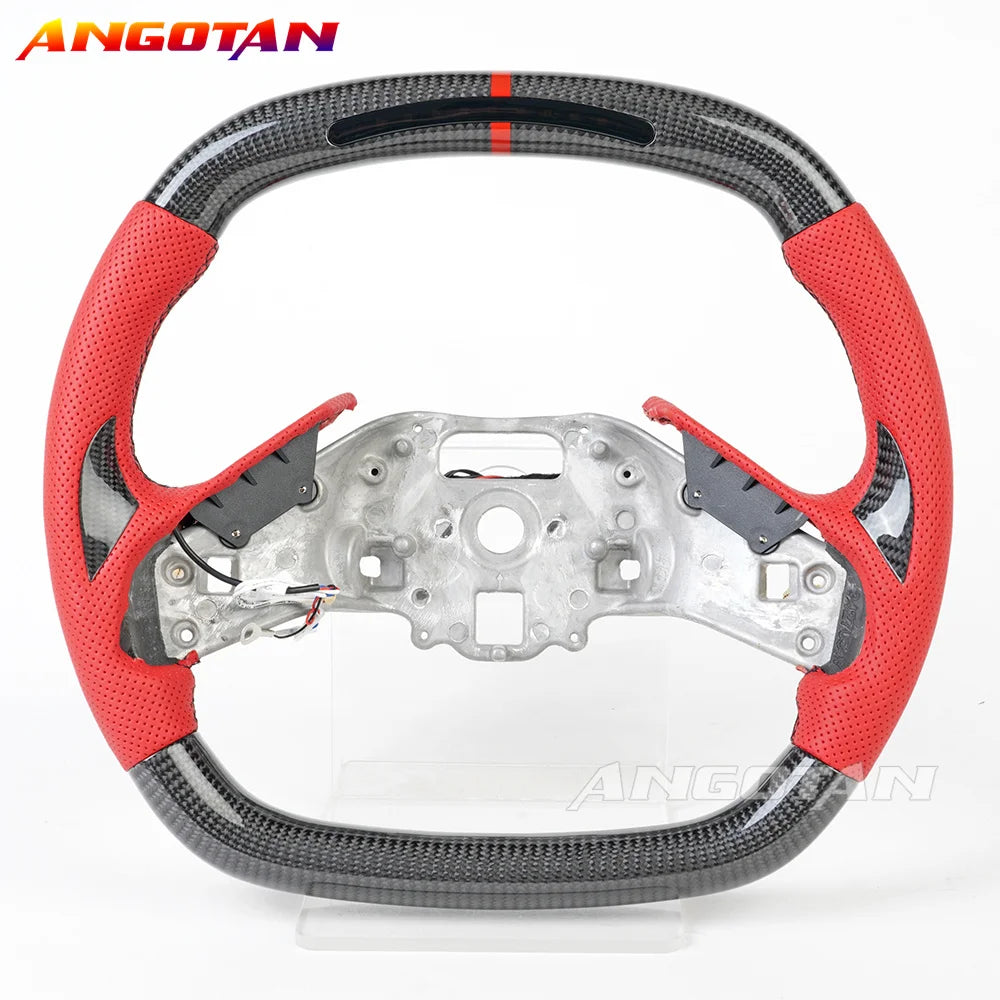 Sports Racing Fit For Chevrolet Corvette C8 2018-2020 100% Orange Carbon Fiber Steering Wheel C6 C7 z06 zr1