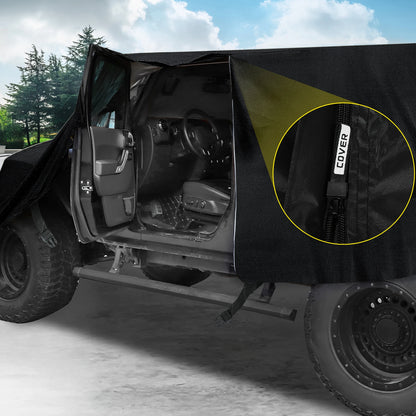 X Autohaux Car Body Cover for Jeep Wrangler JK JL Hardtop 2 4 Door 2007-2021 Outdoor Windproof Waterproof 210D Oxford Protect