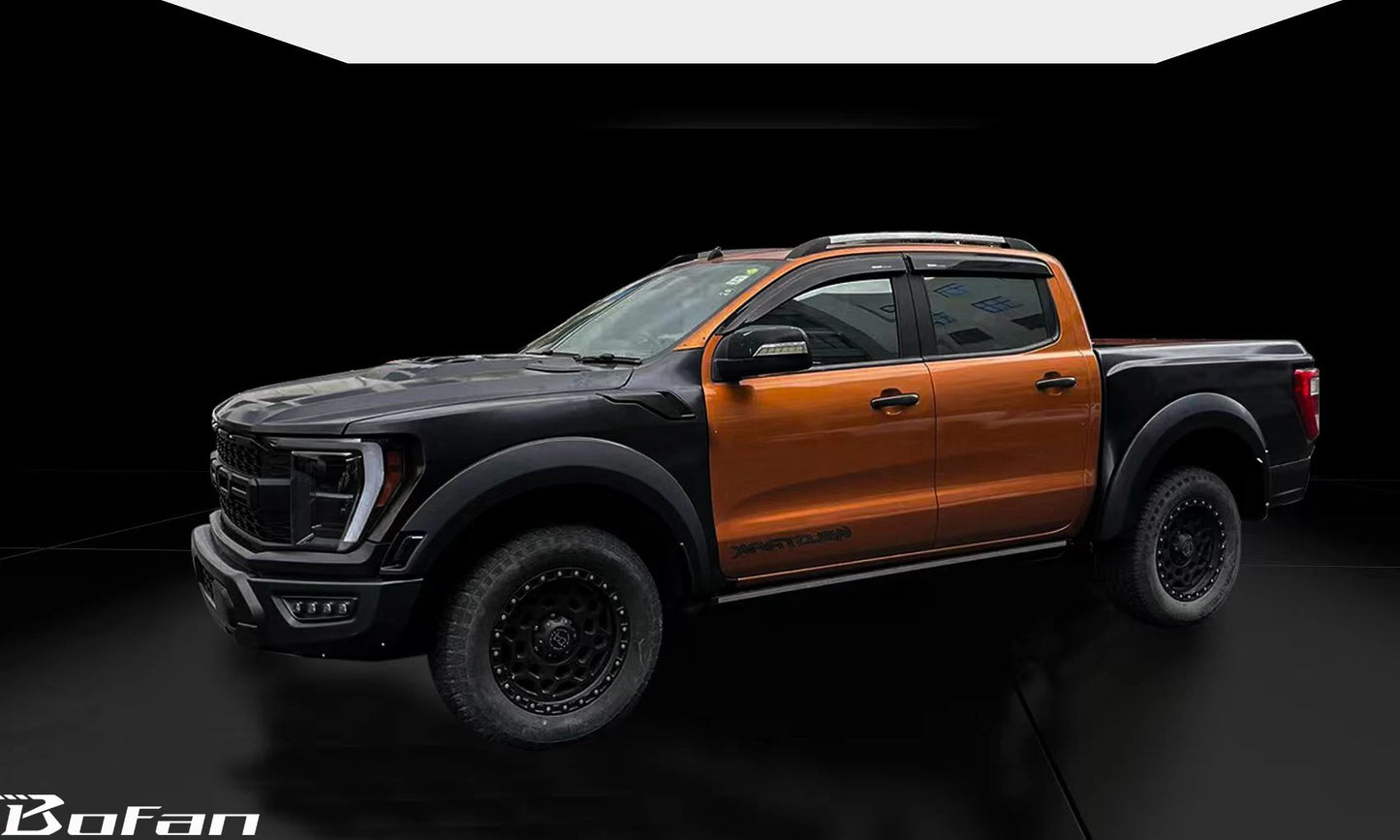 Car upgraded Pickup truck Bodykit For 2012-2021 Ford Ranger upgrade to 2022 F150 Generation Raptor Look Body kits