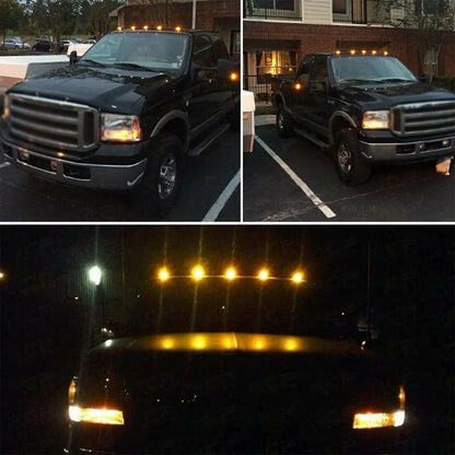 Universal 5pcs White Yellow LED Cab Marker Light Lamp for Dodge Ram Pickup Trucks Car SUV Off Road