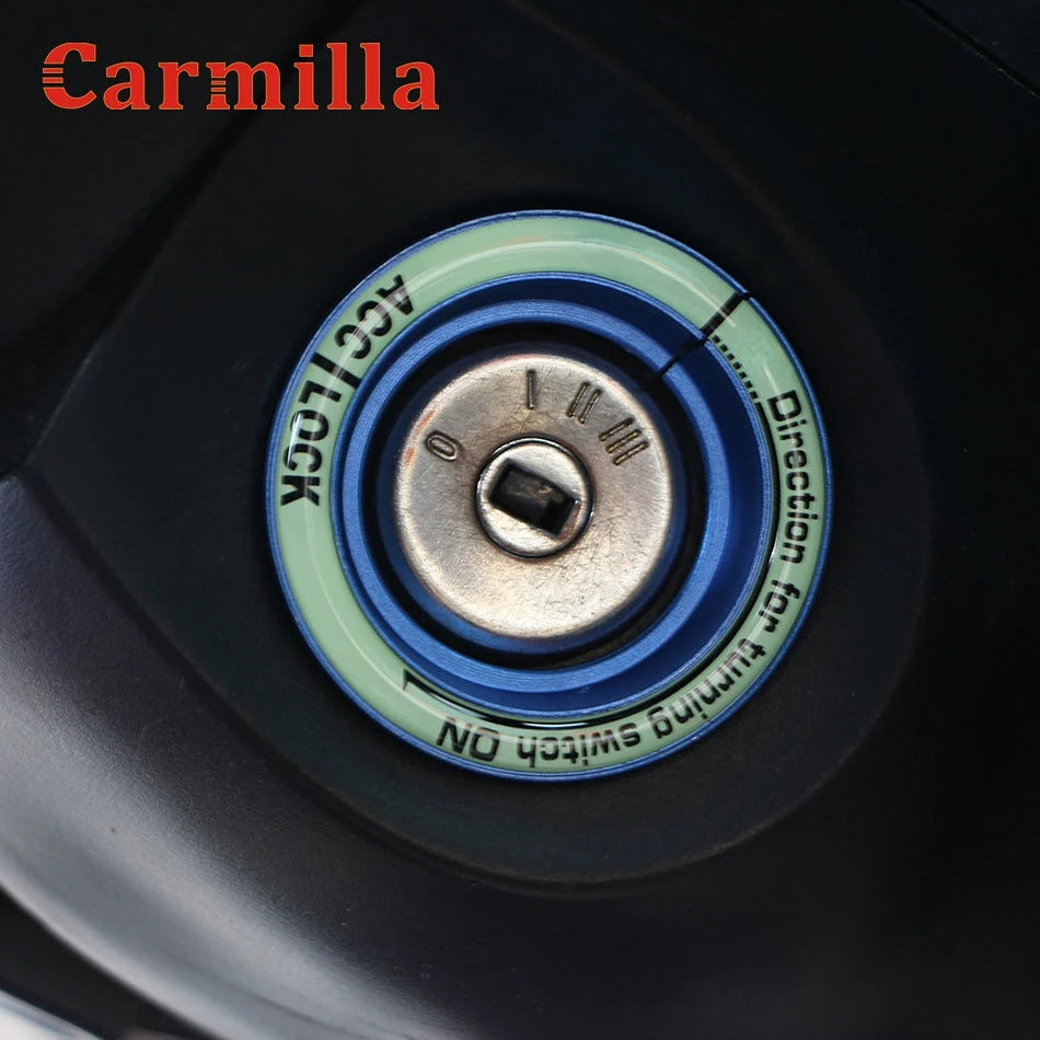 Luminous Car Ignition Key Switch Ring Cover Hole Circle Sticker for Ford Focus 2 3 4 MK2 MK3 MK4 Kuga Escape Everest Accessories