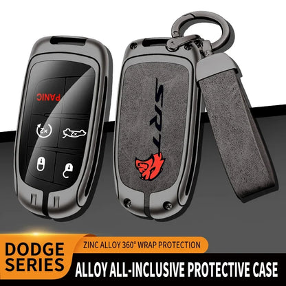 Car Zinc Alloy Key Case Bag For SRT 8 For Dodge Durango Challenge RAM 1500 Dart Journey Charger Car KeyChain Car Metal Key Shell