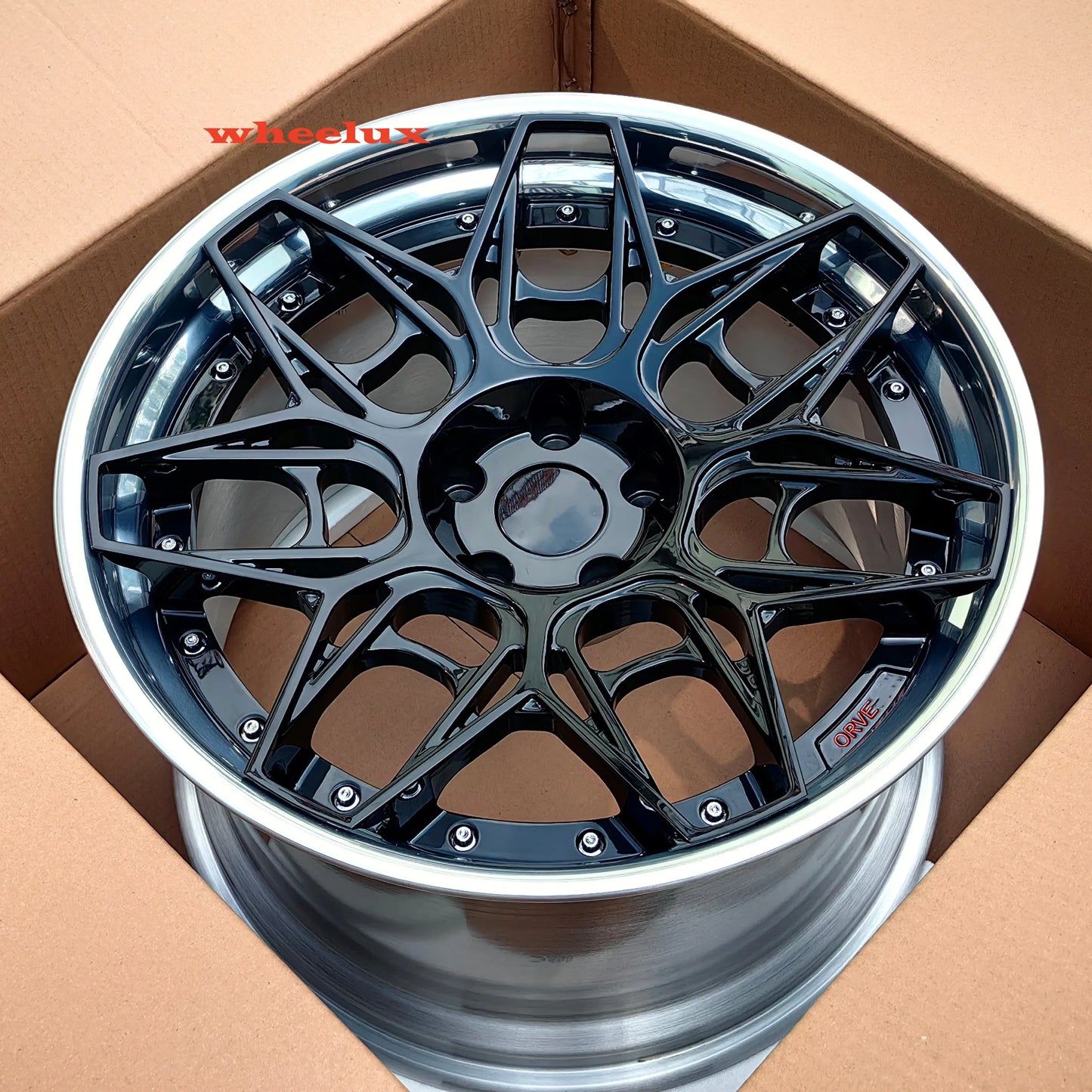 Custom Matte Black Forged 2piece Aluminum Alloy Car Rim 19 20 21 inch 5x120 Wheels For  Corvette C8 C7 ZR1 Z06 C6 C5 rims