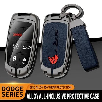 Car Zinc Alloy Key Case Bag For SRT 8 For Dodge Durango Challenge RAM 1500 Dart Journey Charger Car KeyChain Car Metal Key Shell