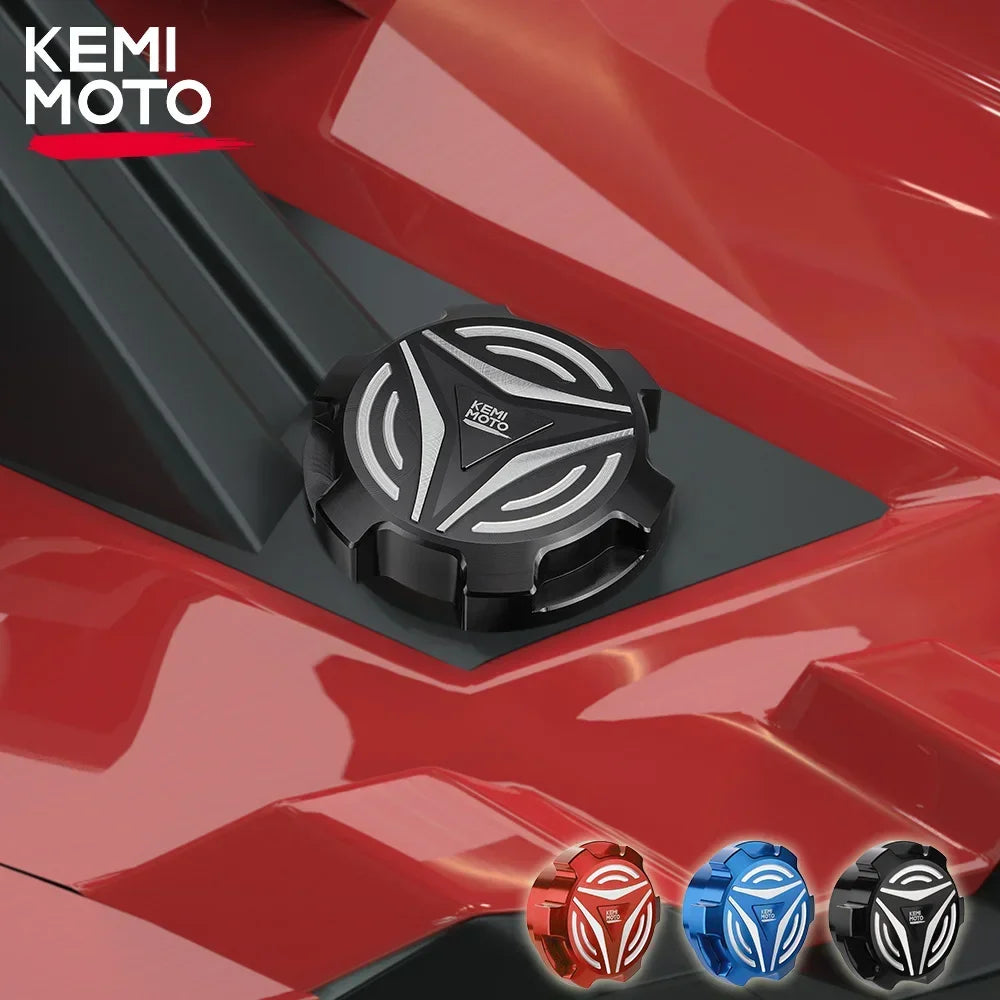 KEMIMOTO ON-ROAD CNC Aluminum Black Blue Red Fuel Gas Tank Cap Compatible with Polaris Slingshot SL LE R S SLR 2015-2023 2521278